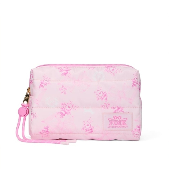 VS Pink X Loveshackfancy Pink Floral Makeup Bag - Picture 2 of 5
